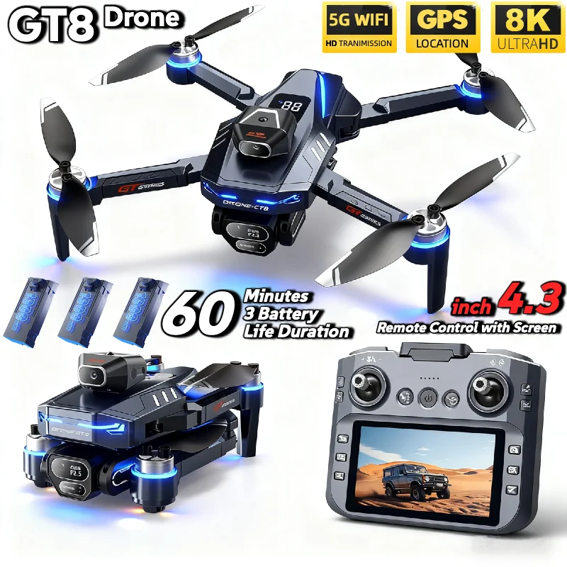 Drone Gt8 Rc - โดรน HOT สำหรับ LSRC GT8 กล้องคู่ระดับมืออาชีพ