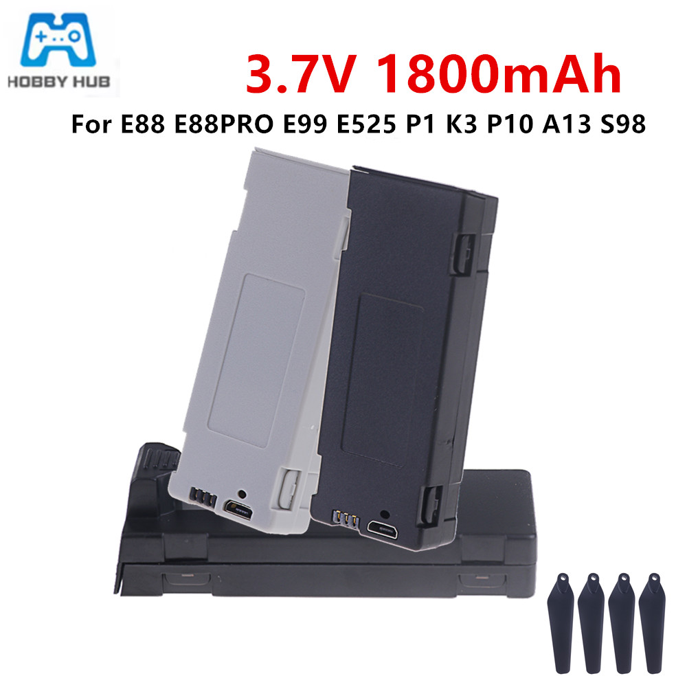 Drone Rc Pro - แบตเตอรี่สำหรับ E88 แบตเตอรี่แบบชาร์จได้ 3.7V 1800mAh สำหรับโดรน