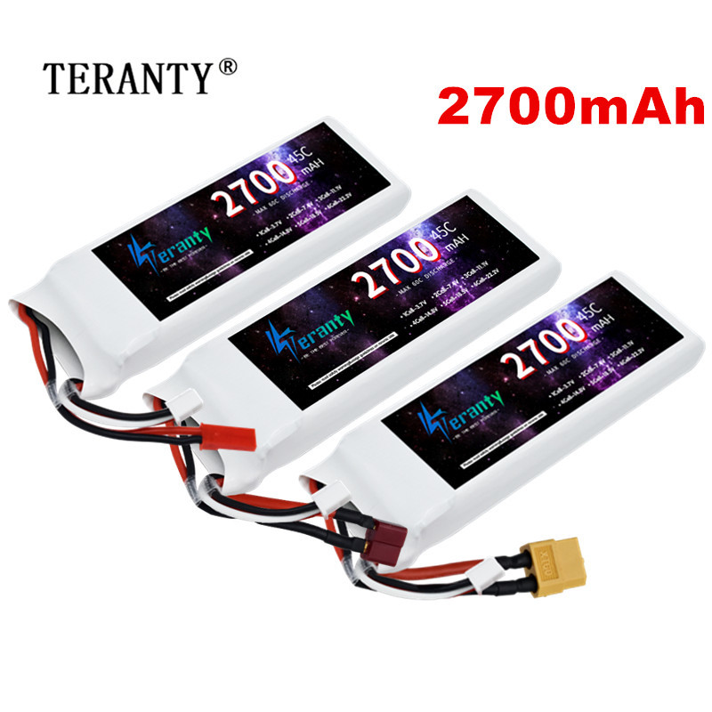 Drone Rc Link - 1/3ชิ้น2S 7.4V LiPo แบตเตอรี่2700มิลลิแอมป์พร้อมปลั๊ก T สำหรับ