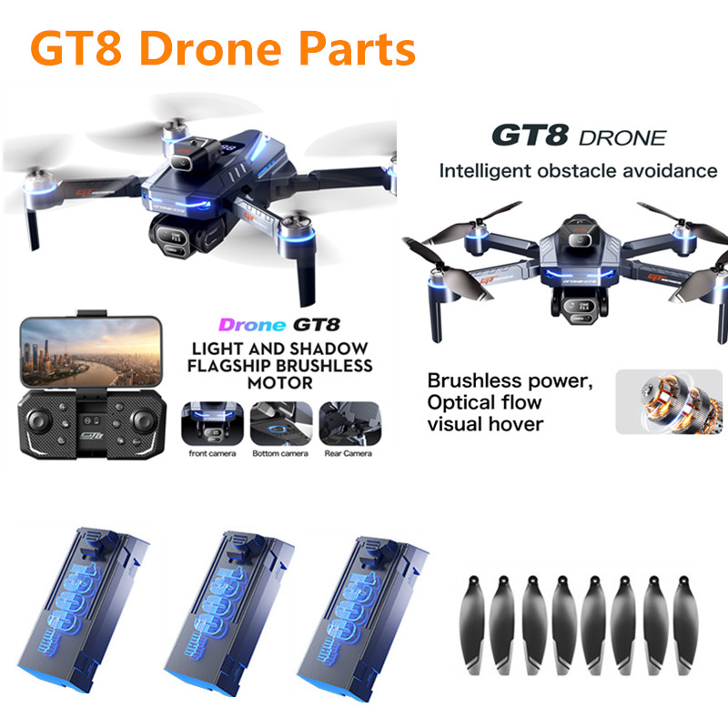 Drone Gt8 Rc - GT8 RC Drone 3.7V 1300Mahแบตเตอรี่/ใบพัดGT8 MAX