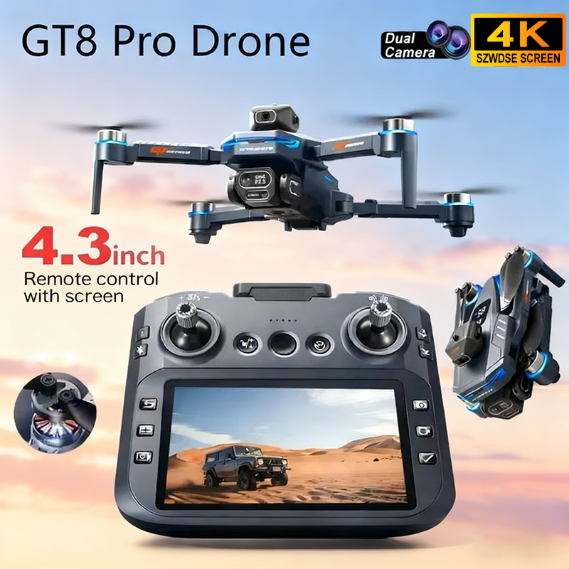 Drone Gt8 Rc - โดรนรุ่นใหม่ 4K HD GT8 กล้องพร้อมระบบหลบหลีกสิ่งกีดขวาง ถ่ายภาพทางอากาศ