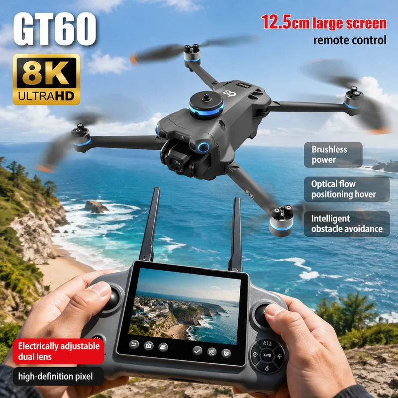 Gps Module Drone - โดรนรุ่นใหม่ GT60 มินิโดรน กล้องคู่ 8K โดรนถ่ายภาพทางอากาศ