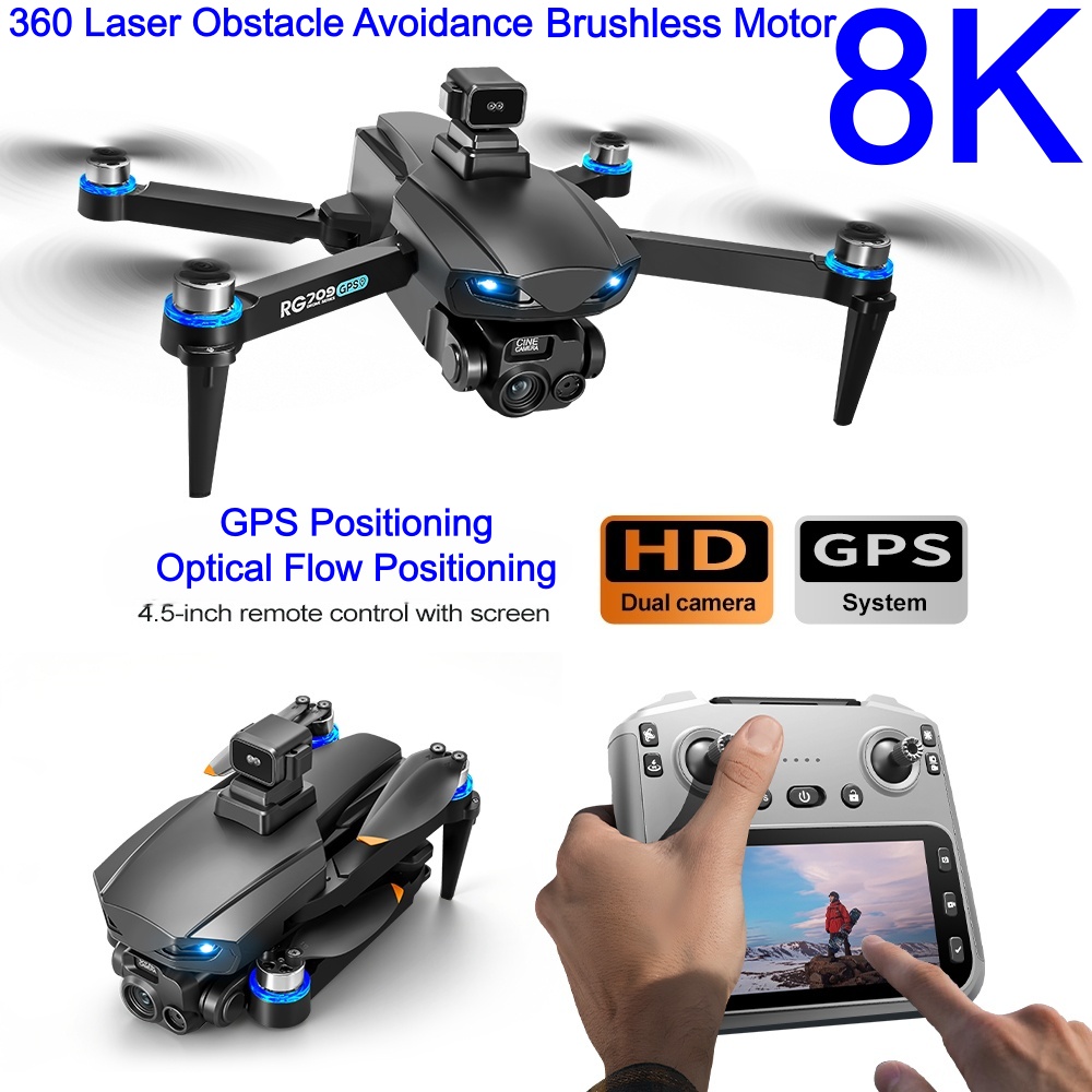 Drone Rc Pro - โดรน 8K รุ่นใหม่ พร้อมกล้อง HD ระบบเลเซอร์หลบหลีกสิ่งกีดขวาง