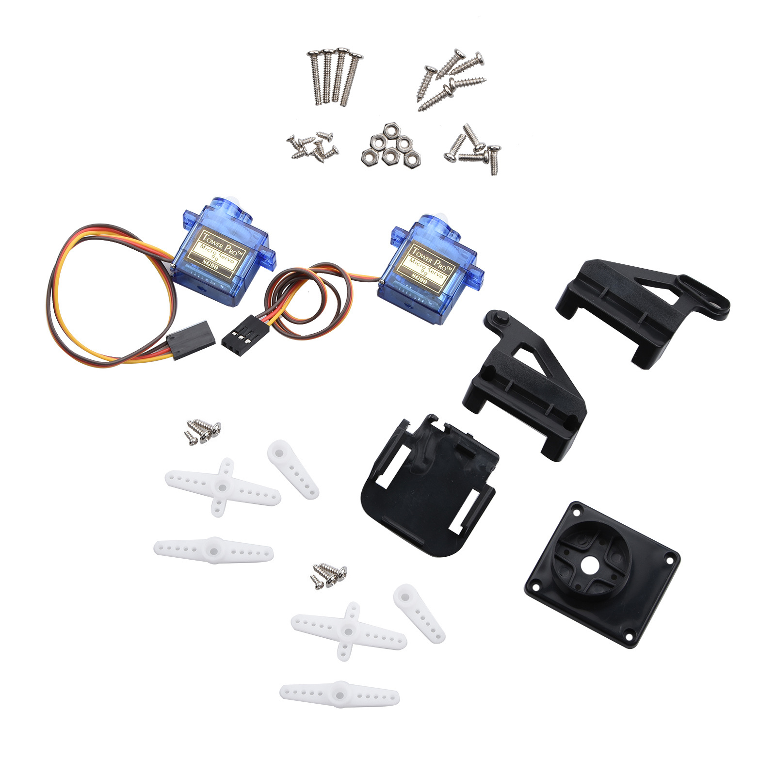 Quadcopter Frame - โครงแพลตฟอร์มกิมบอลเซอร์โวแบบสองแกนทำจากไนลอนสำหรับ FPV พร้อมเซอร์โวขนาด 9 กรัม 2