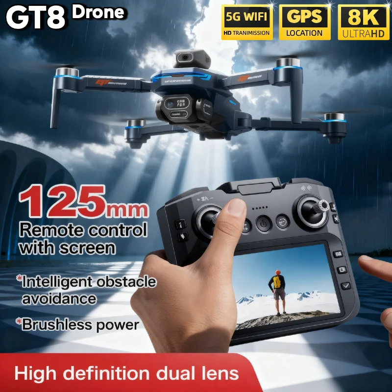 Drone Gt8 Rc - โดรน LSRC GT8 แบบพับได้ พร้อมกล้องคู่ FPV