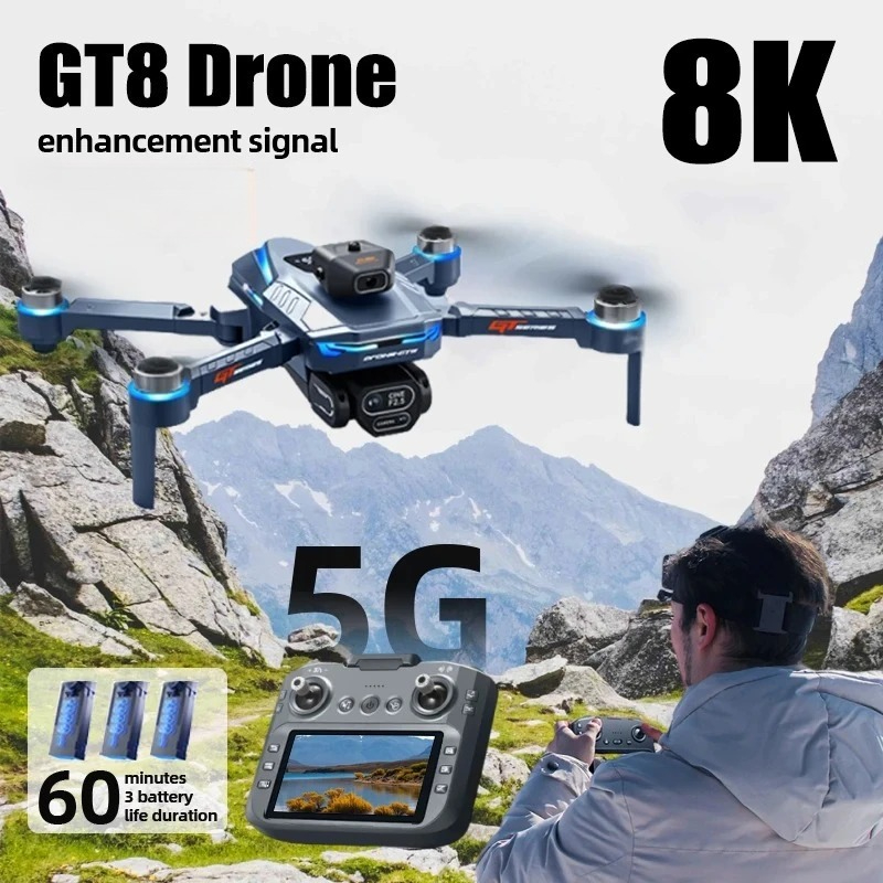 Drone Gt8 Rc - โดรนรุ่น Original GT8 8K ระดับมืออาชีพ กล้อง