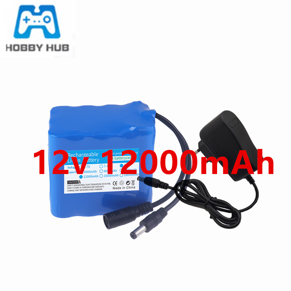 Lipo Battery Charger - 12V 12000mah แบตเตอรี่ 3S4P ความจุจริง แบตเตอรี่ลิเธียมไอออนแบบชาร์จไฟได้