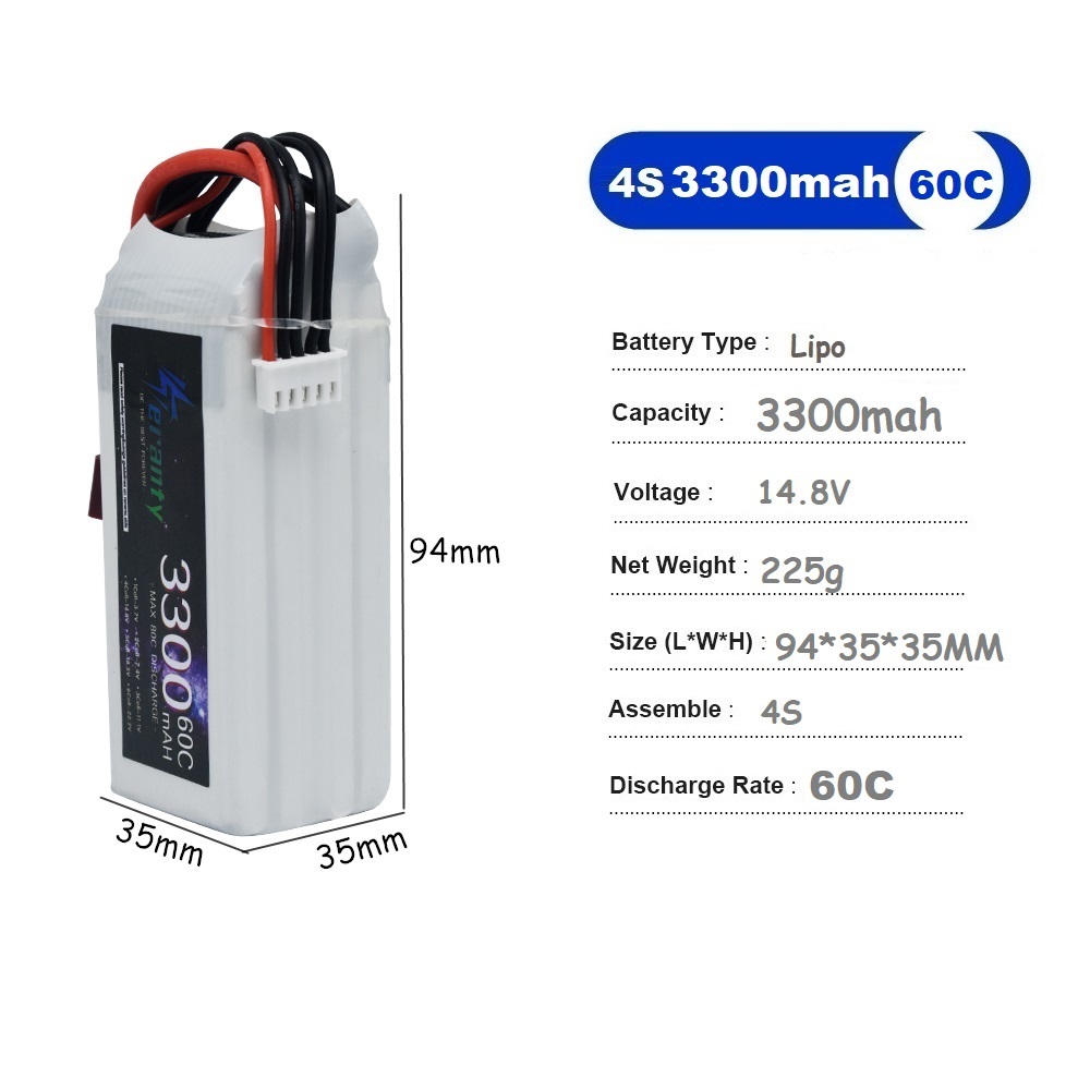 Lipo แบตเตอรี่แบบชาร์จไฟได้4S  - Drone Rc Link บทวิจารณ์และราคา