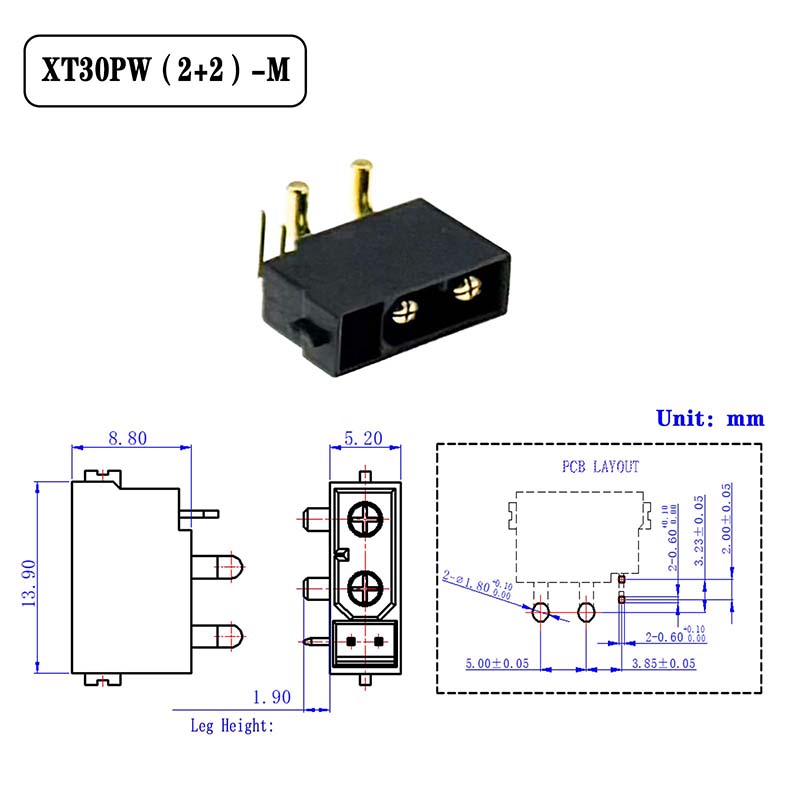 5 ชิ้น ขั้วต่อ Amass XT30(2+2) - Drone Rc Link บทวิจารณ์และราคา