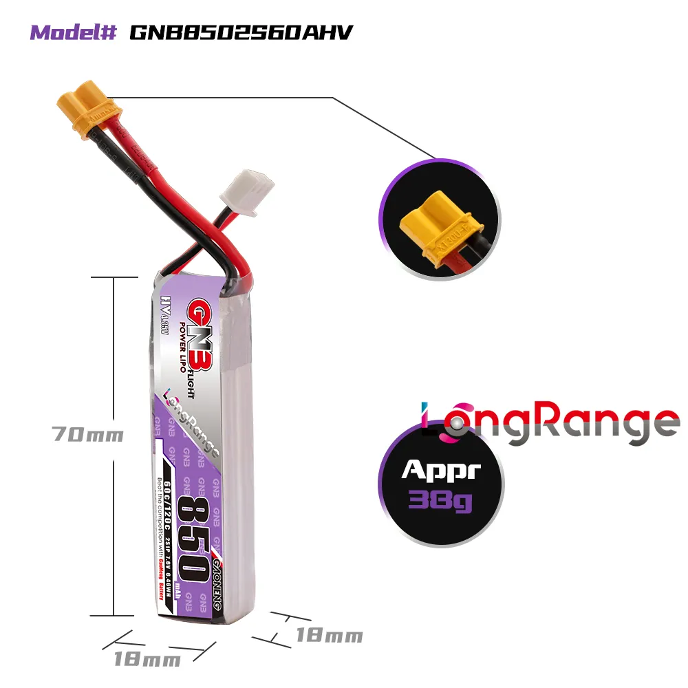 แบตเตอรี่ GAONENG GNB LiPo 850 - Drone Rc Link บทวิจารณ์และราคา