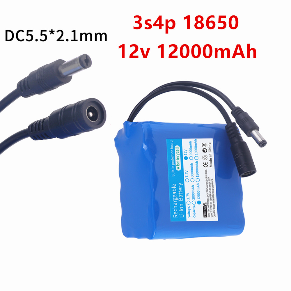 12V 12000mah แบตเตอรี่ 3S4P คว - Lipo Battery Charger บทวิจารณ์และราคา